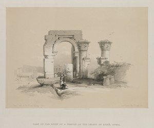 Egypte en Nubië, Deel II: Ruïnes - Tempel op het Eiland Biggeh, Nubië door Louis Haghe