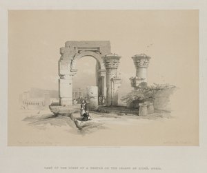 Egypte en Nubië, Deel II: Ruïnes - Tempel op het Eiland Biggeh, Nubië, 1847 door Louis Haghe