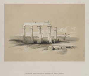 Egypte en Nubië, Deel II: Ruïnes van de tempel van Madamoud, in Thebe door Louis Haghe
