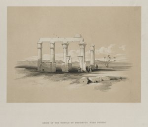 Egypte en Nubië, Deel II: Ruïnes van de Tempel van Madamoud, in Thebe, 1847 door Louis Haghe