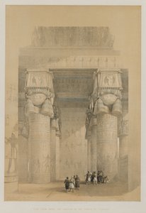 Egypte en Nubië, Deel II: Uitzicht vanaf de portiek van de Tempel van Dendera, 1849 door Louis Haghe