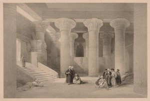 Egypte en Nubië: Deel I - Nr. 24, Tempel in Esneh, 1838 door Louis Haghe