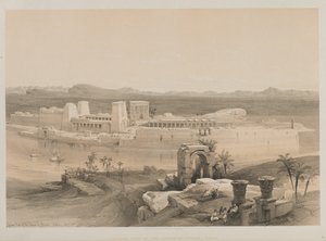 Egypte en Nubië, Deel I: Algemeen Uitzicht op het Eiland Philae, Nubië door Louis Haghe