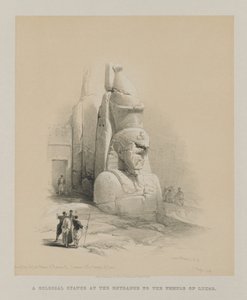 Egypte en Nubië, Deel I: Een van Twee Kolossale Beelden van Ramses II. Ingang van de Tempel van Luxor