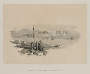 Egypte en Nubië, Deel I: Ruïnes van Luxor vanuit het zuidwesten, 1846