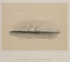 Egypte en Nubië, Deel I: Beelden van Memnon, Thebe door Louis Haghe