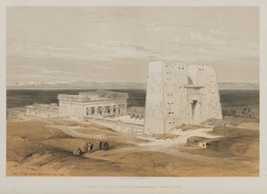 Egypte en Nubië, Deel I: Tempel in Edfou, Oud Apollinopolis, Opper-Egypte door Louis Haghe