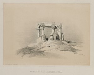 Egypte en Nubië, Deel I: Tempel van Wady Kardassy in Nubië, 1846 door Louis Haghe