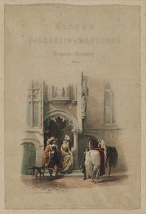Haghes Portfolio van Schetsen. België. Duitsland, vol. III: Titelpagina, op een deur...Brugge door Louis Haghe