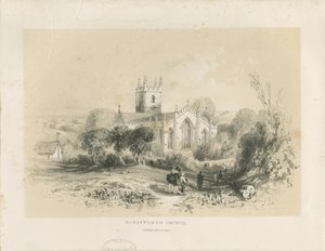 Handsworth Kerk: lithografie, nd [1806-1885]