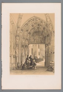 Portaal van de Onze-Lieve-Vrouwekerk te Neurenberg door Louis Haghe