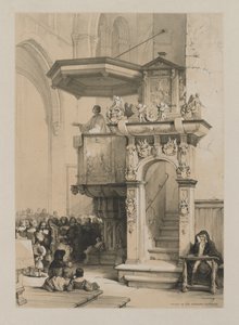 Schetsen in België en Duitsland, Deel I: Preekstoel in de Kathedraal van Trier door Louis Haghe