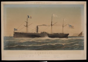 New York & Havre Steam Navigation Company U.S. Mail Stoomschip Humboldt, D Lines, Commandant