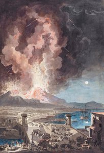 Uitbarsting van de Vesuvius, Italië, in 1779 door Louis Jean (after) Desprez