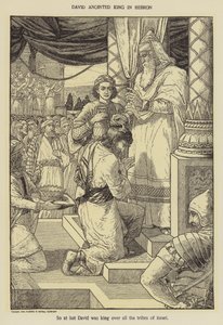 David gezalfd tot koning in Hebron door Louis John Rhead