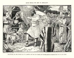 David brengt de Ark naar Jeruzalem door Louis John Rhead