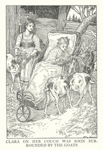 Illustratie voor Heidi door Johanna Spyri door Louis John Rhead