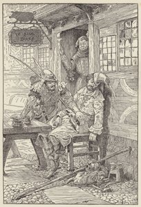 Met een glimlach op zijn gezicht reikte hij over en haalde het bevel tevoorschijn door Louis John Rhead