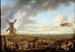 Uitzicht op Lille vanaf de god van Marcq