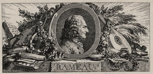Portret van Jean Philippe Rameau (1683-1764) gravure door Louis-Joseph Masquelier door Louis Joseph I Masquelier