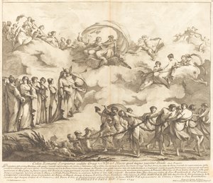 De Verheerlijking van Vergilius, voor het "Chinea" Festival door Louis Joseph Le Lorrain