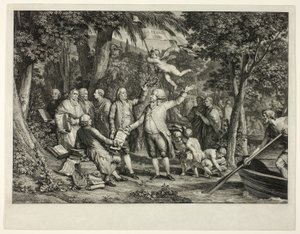 Mirabeau arriveert op de Elyseese Velden door Louis Joseph Masquelier