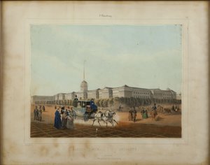 Het admiraliteit in Sint-Petersburg, eind 1840s