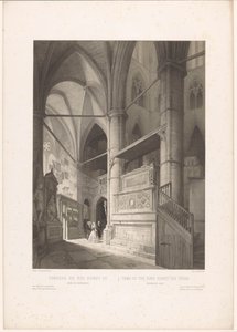 Tombe van koning Hendrik III van Engeland in de Westminster Abbey door Louis Jules Arnout