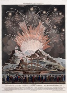 Feestelijkheden bij de kroning van Napoleon door Louis Le Coeur