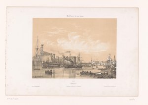 Zicht op de haven en het kasteel van Brest