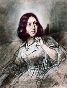 Portret van George Sand naar Louis Leopold Boilly