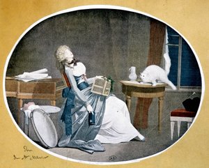 Reproductie van een schilderij door Louis Boilly
