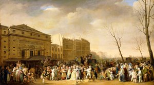 Een Carnaval op de Boulevard du Crime door Louis Leopold Boilly