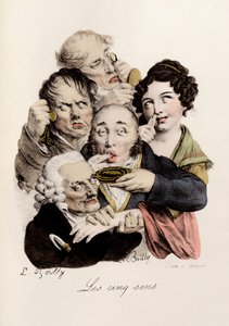 De vijf zintuigen Gravure door Louis-Leopold Boilly