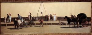 Passage du Pont Royal in Parijs door Louis Leopold Boilly