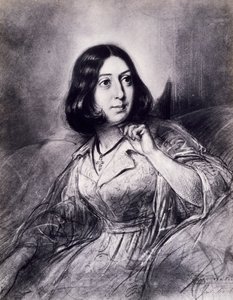 Portret van George Sand, pseudoniem van Amantine-Lucile-Aurore Dupin
