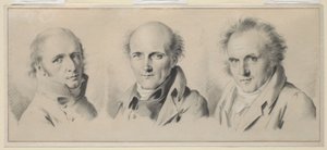 Portretten van Charles Percier, Pierre-François Léotard Fontaine en Claude-Louis Bernier