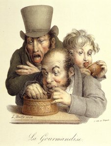 De zeven hoofdzonden: Gulzigheid door Boilly door Louis Leopold Boilly