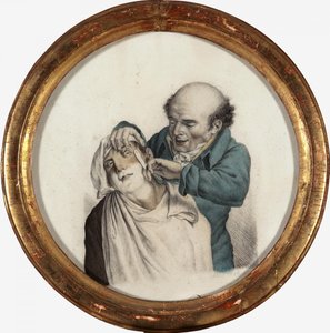 Bekwame barbier, 1823 door Louis Leopold Boilly
