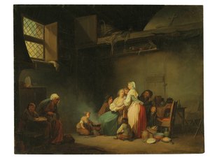Soep voor de katten door Louis Leopold Boilly
