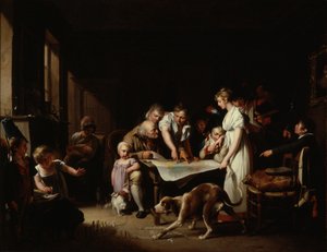 De lezing van het Bulletin van het Groot Leger door Louis Leopold Boilly