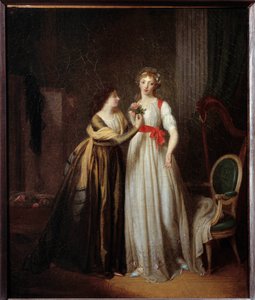 De twee vrienden. Schilderij door Louis Leopold Boilly door Louis Leopold Boilly