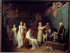 Het atelier van beeldhouwer Jean Baptiste Houdon