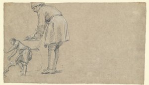 Figurenstudies (verso) door Louis Licherie de Beurie