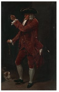 Een heer met een hond door Louis Leopold Boilly