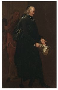 Een abt met een brief door Louis Leopold Boilly