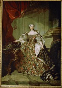 Marie Leszczynska, koningin van Frankrijk, vrouw van Lodewijk XV, dochter van Stanislas Leszczynski, koning van Polen ... door Louis M. Tocque