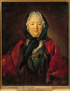 Vermoed portret van Madame de Graffigny, Franse schrijfster door Louis Tocqué