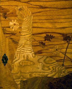 Art Nouveau stijl mahonie en eiken dressoir door Louis Majorelle