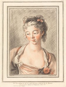 Buste van een jonge vrouw die naar beneden kijkt, 1773 of later